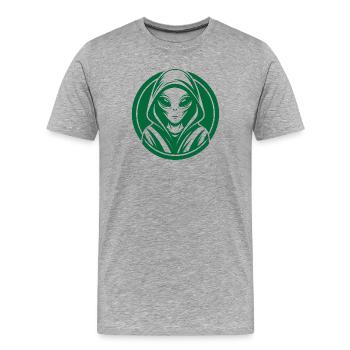 Étranger - T-shirt bio Premium Homme - gris chiné - Devant - Damien (186cm)