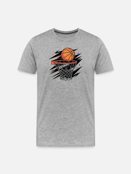 I Love Basketball - Men's Premium Organic T-Shirt - heather grey