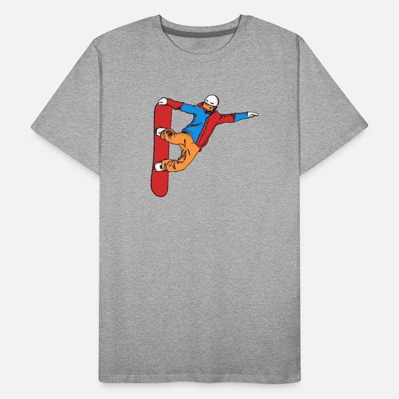 Snowboarder Männer Premium Bio T-Shirt