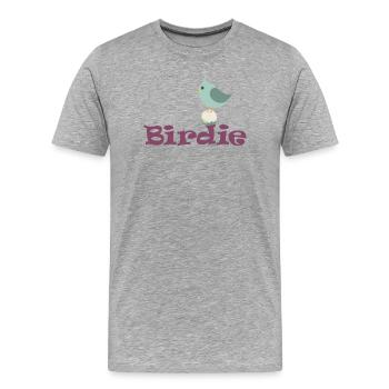 Golf Birdie - Men's Premium Organic T-Shirt - heather grey - Front - Damien (186cm)