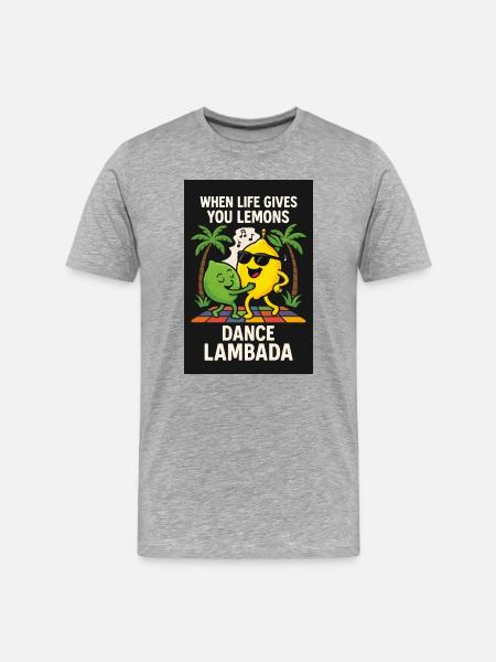Dance Lambada - Lemons with Moves - Men's Premium Organic T-Shirt - heather grey