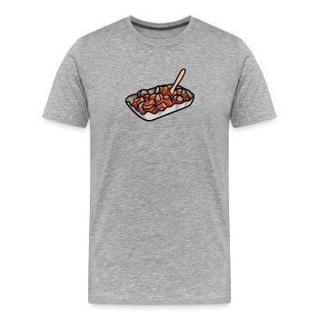 Berlin Currywurst Bratwurst Wurst Curry Grill - T-shirt bio Premium Homme - gris chiné - Devant - Damien (186cm)