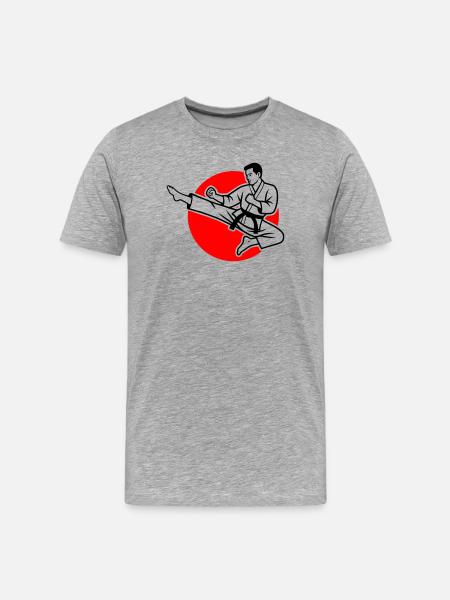 Tobi Geri - Männer Premium Bio T-Shirt - Grau meliert