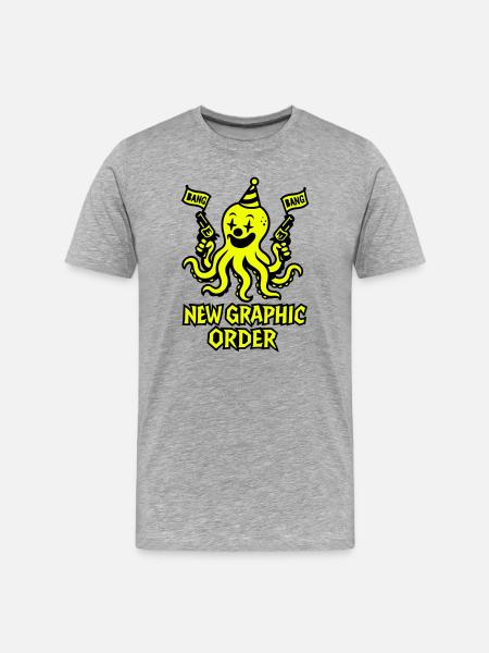 New Graphic Order Octopus - Men's Premium Organic T-Shirt - heather grey