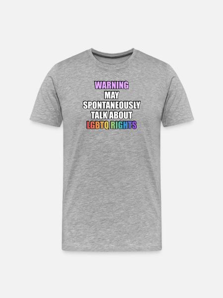 LGBTQ Rights T-Shirt - Men's Premium Organic T-Shirt - heather grey
