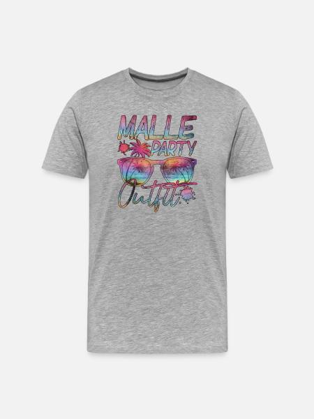 Malle Party Outift Sunglasses Design - Men's Premium Organic T-Shirt - heather grey