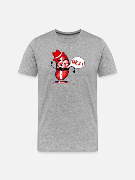 Scandinavian welcome Hello Denmark Cucumbers - Men's Premium Organic T-Shirt - heather grey