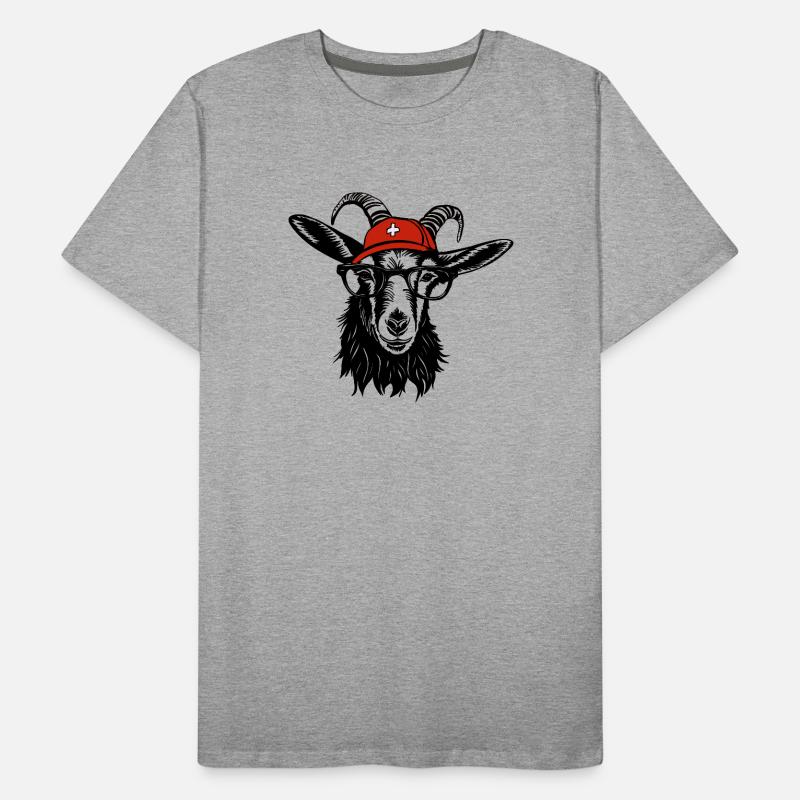 Switzerland Geissbock black Männer Premium Bio T-Shirt