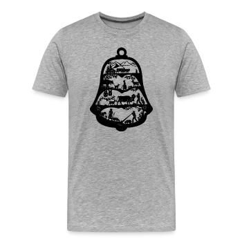 Alpenglocke_black - T-shirt bio Premium Homme - gris chiné - Devant - Damien (186cm)