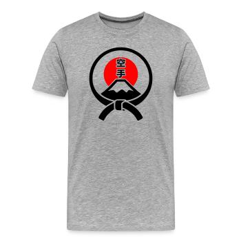 Fuji-San - T-shirt bio Premium Homme - gris chiné - Devant - Damien (186cm)