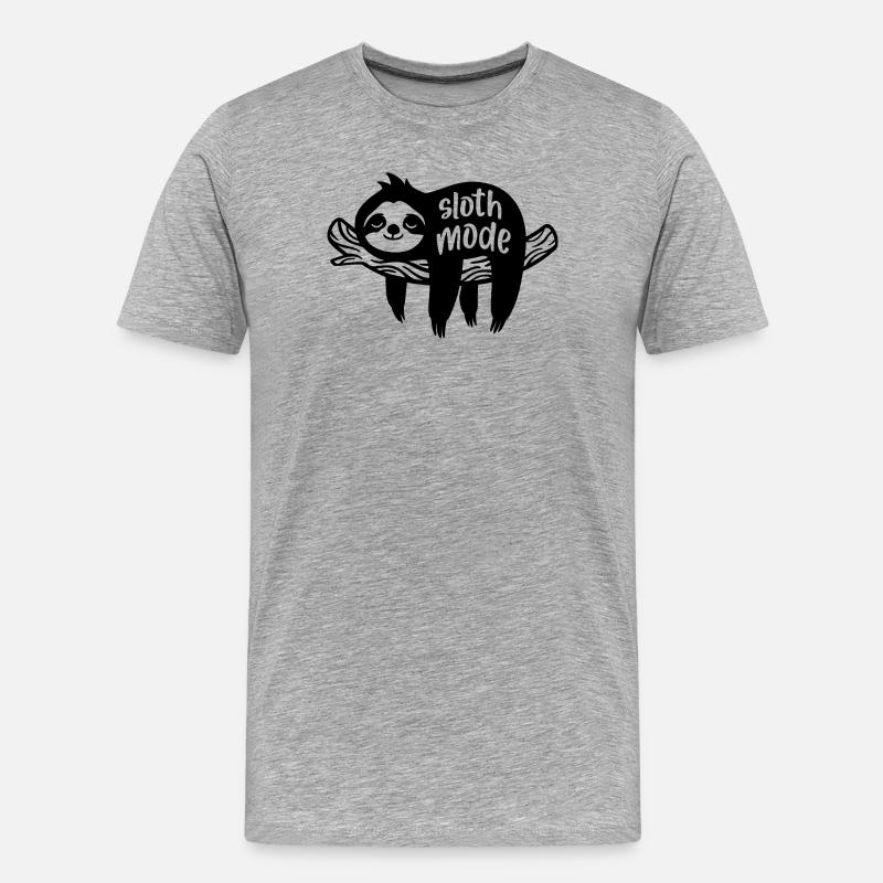 Federmuster in Pastellfarben - Männer Premium Bio T-Shirt - Grau meliert