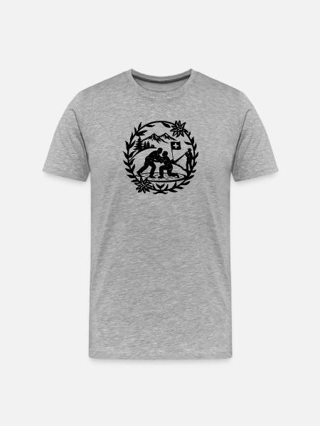 Schwingfest_2_Black - Männer Premium Bio T-Shirt - Grau meliert