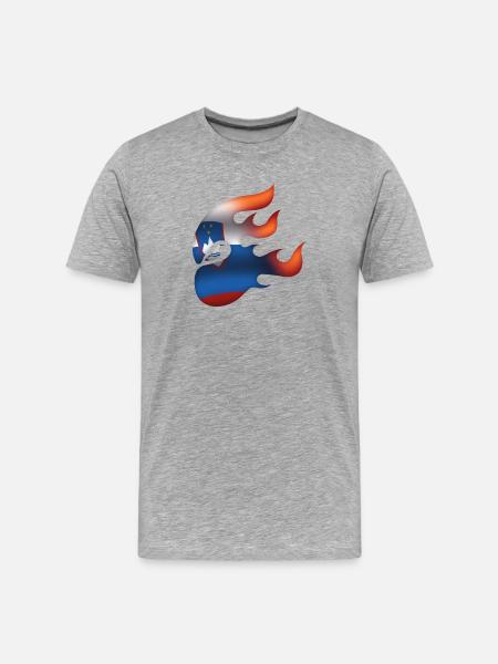 Slovenian Flag - Slovenia - Ninja - Men's Premium Organic T-Shirt - heather grey