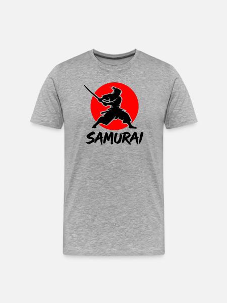 Samurai - Men's Premium Organic T-Shirt - heather grey
