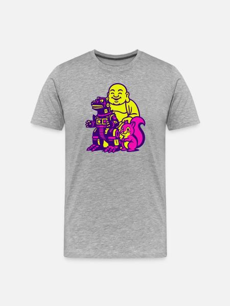 Pop Art Super Trio! - Men's Premium Organic T-Shirt - heather grey