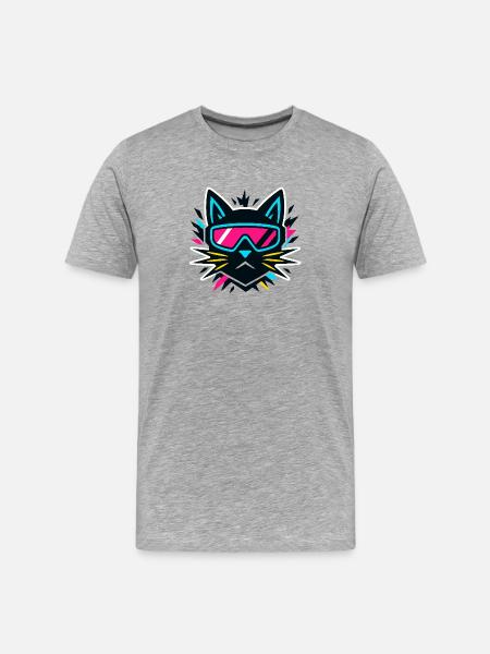 Cyber chat - T-shirt bio Premium Homme - gris chiné