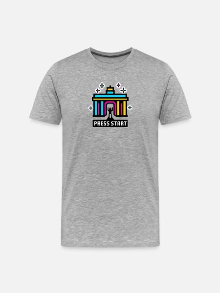 Press Start Berlin - Men's Premium Organic T-Shirt - heather grey