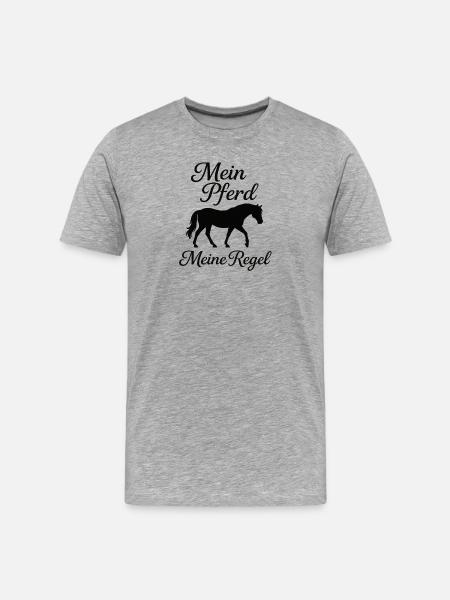 Mon Cheval, Mes Règles - T-shirt bio Premium Homme - gris chiné
