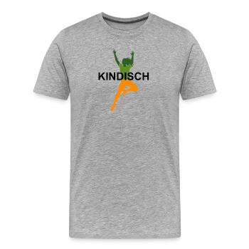 Enfantin - T-shirt bio Premium Homme - gris chiné - Devant - Damien (186cm)