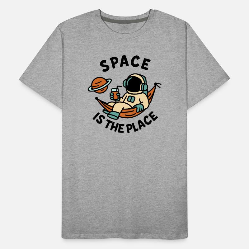 Explorer de l’espace astronaute design relaxant T-shirt bio Premium Homme