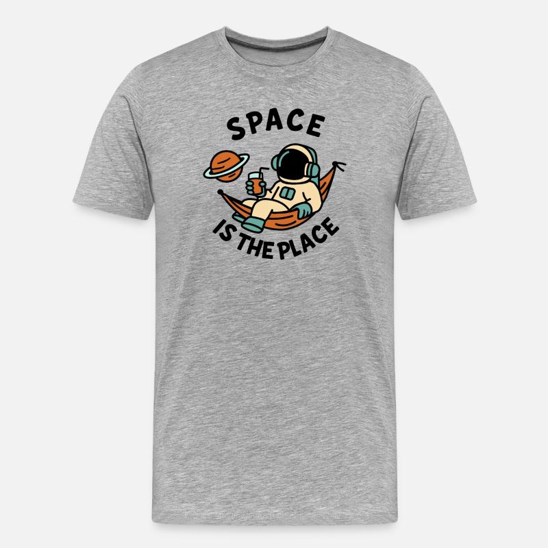 Space Explorer Astronaut Entspannendes Design - Männer Premium Bio T-Shirt - Grau meliert