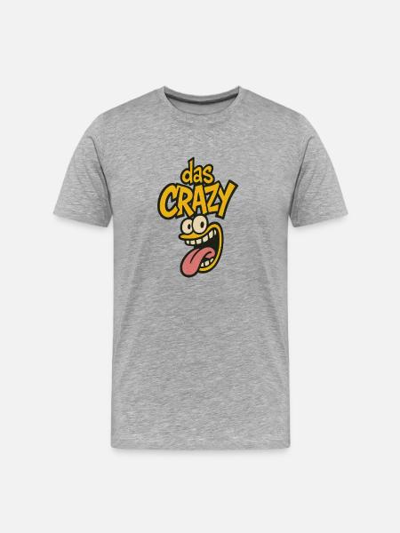 Playful comic art motif the Crazy - Men's Premium Organic T-Shirt - heather grey