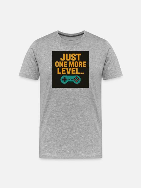 Gaming Motivation Saying with Controller - Men's Premium Organic T-Shirt - heather grey