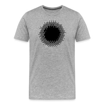 Abstrakte geometrische Punkte Kunst Design - Männer Premium Bio T-Shirt - Grau meliert - Vorne - Damien (186cm)