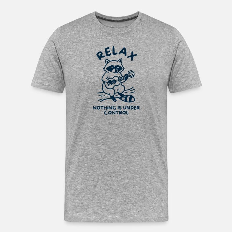 Relax, Noting is under Control - Männer Premium Bio T-Shirt - Grau meliert