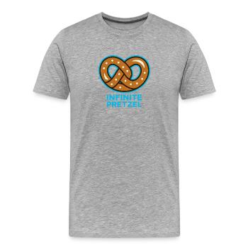 Infinite Pretzel - Men's Premium Organic T-Shirt - heather grey - Front - Damien (186cm)