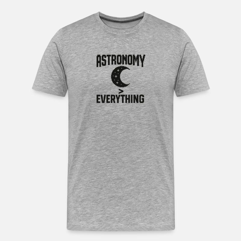 Astronomie Devise de la vie Design - T-shirt bio Premium Homme - gris chiné