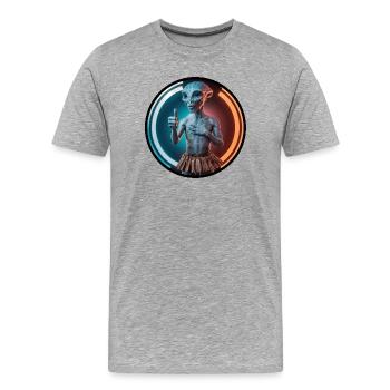 Woke alien - Men's Premium Organic T-Shirt - heather grey - Front - Damien (186cm)