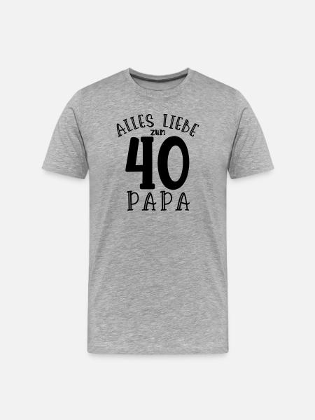 Happy 40th birthday dad - Men's Premium Organic T-Shirt - heather grey