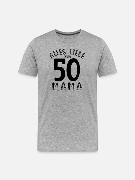Happy 50th Birthday Mom - Men's Premium Organic T-Shirt - heather grey
