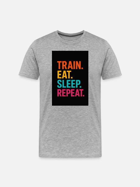 Motivational sports workflow lettering - Men's Premium Organic T-Shirt - heather grey