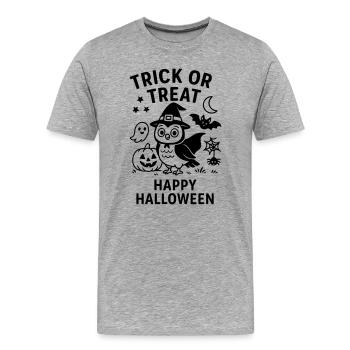 trick - Männer Premium Bio T-Shirt - Grau meliert - Vorne - Damien (186cm)