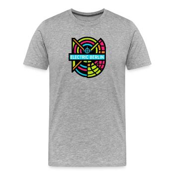 Electric Berlin - Men's Premium Organic T-Shirt - heather grey - Front - Damien (186cm)