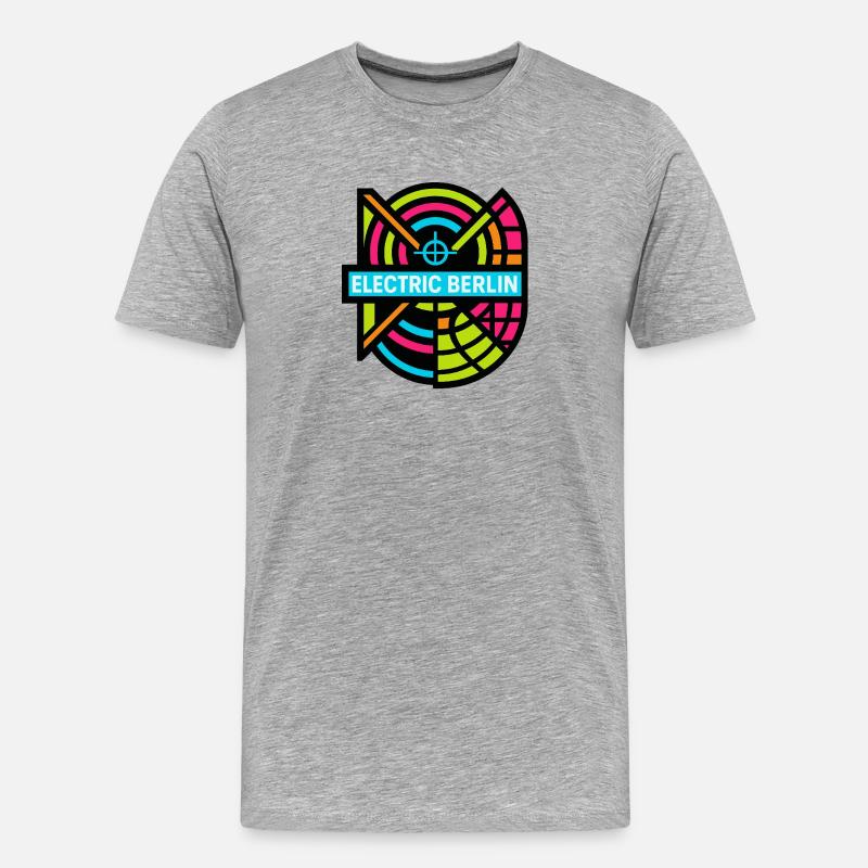 Electric Berlin - Männer Premium Bio T-Shirt - Grau meliert