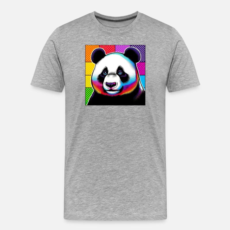 panda - T-shirt bio Premium Homme - gris chiné