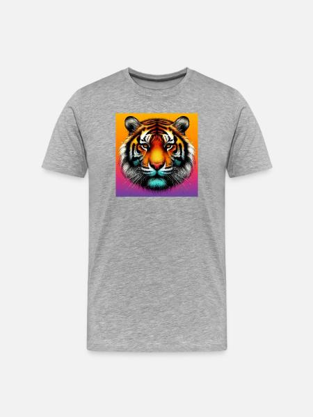 tigre - T-shirt bio Premium Homme - gris chiné