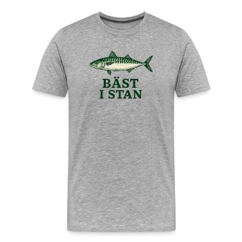 Le meilleur de la ville - T-shirt bio Premium Homme - gris chiné - Devant - Damien (186cm)