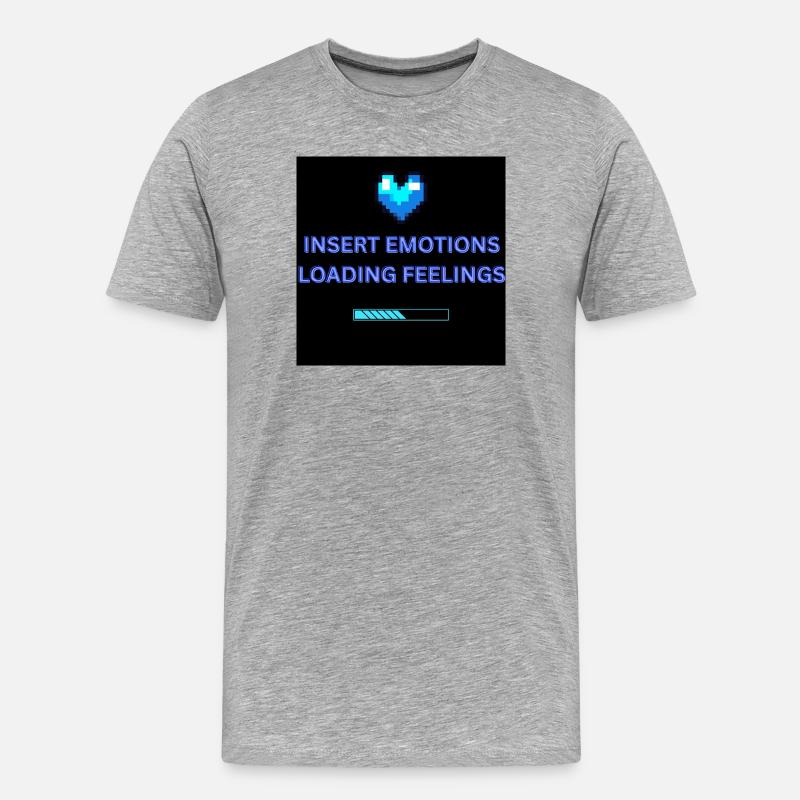 INSERT EMOTIONS LOADING FEELINGS - Men's Premium Organic T-Shirt - heather grey