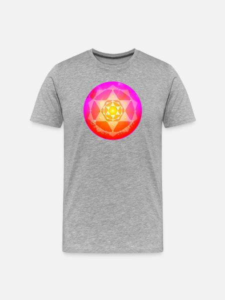 Kordulah Crystal Mandala - ElshaddaiShikaina - Men's Premium Organic T-Shirt - heather grey