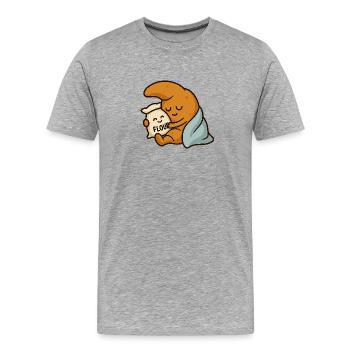 Sleep croissants - Men's Premium Organic T-Shirt - heather grey - Front - Damien (186cm)