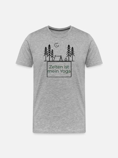 Camping is my yoga - Men's Premium Organic T-Shirt - heather grey