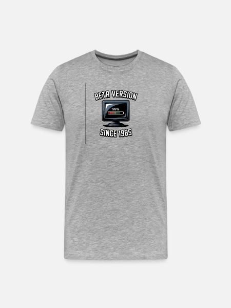 Retro Computer Progress Design - Men's Premium Organic T-Shirt - heather grey