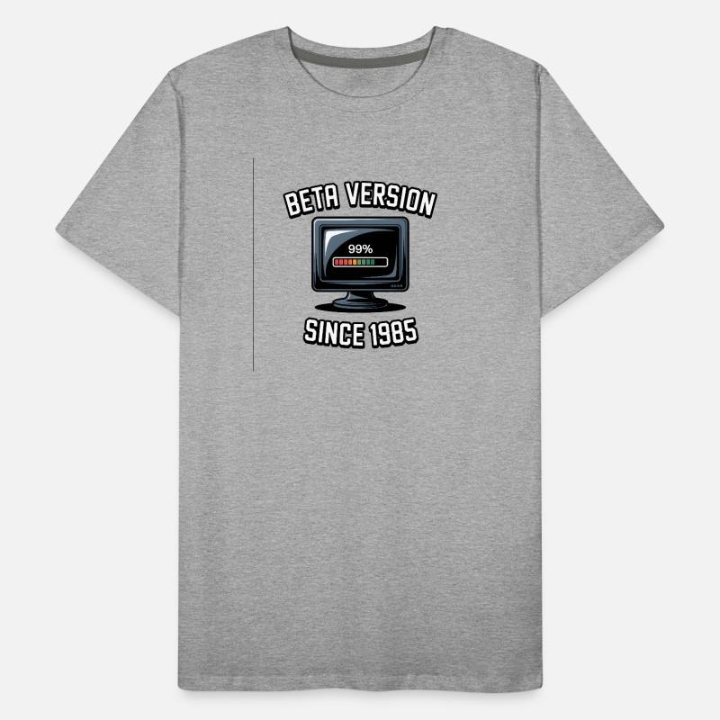 Rétro ordinateur Progrès Conception T-shirt bio Premium Homme