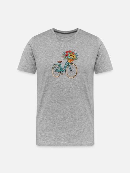 Bicycle - Men's Premium Organic T-Shirt - heather grey