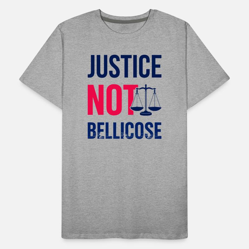 JUSTICE_NOT_BELLICOSE Männer Premium Bio T-Shirt