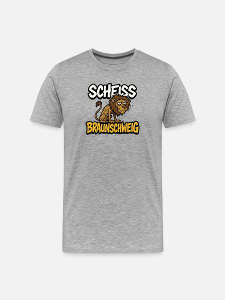 Anti Braunschweig BTSV - Männer Premium Bio T-Shirt - Grau meliert